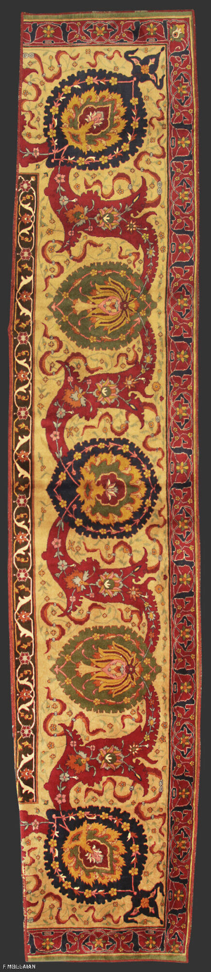 Tapis Couloir Indien Antique Lahore n°:88893873